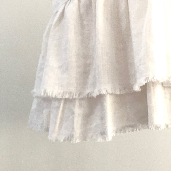 Relaxed linen-look dress with double frilled hem SIZE 10 by Yours Truly - Picture 6 of 9